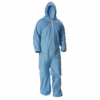 Hooded Coverall Elastic Blue L