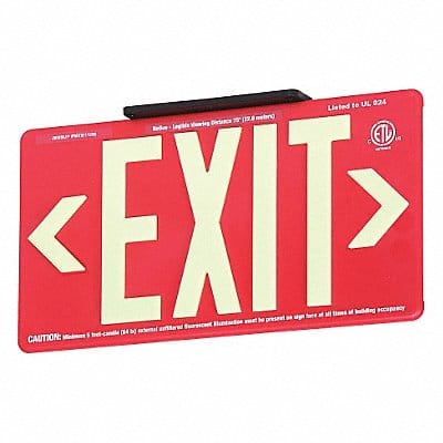 Exit Sign 8 5/8 in x 15 7/8 in Plastic