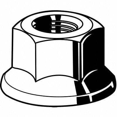 Locknut 1/4 -20 Znc Stl 7/16in 100PK