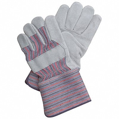 D1562 Leather Gloves Gray/Blue XL