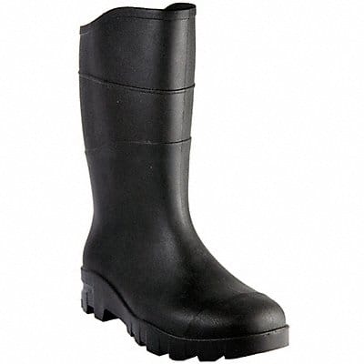 Rubber Boot Unisex 8 Mid-Calf Black PR