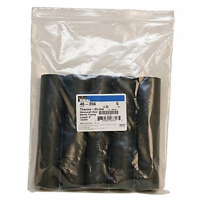 Shrink Tubing 9 in Blk 1.5 in ID PK5