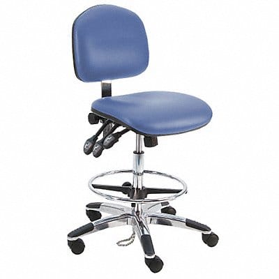 Ergonomic Chair Vinyl Blue