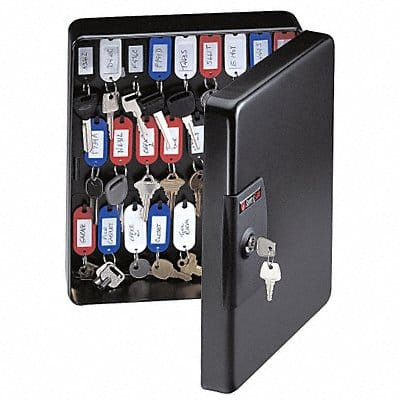 Key Box Wall Mount Steel Gloss Black