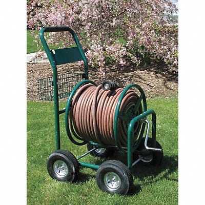 Garden Hose Reel Cart 6 in Steel