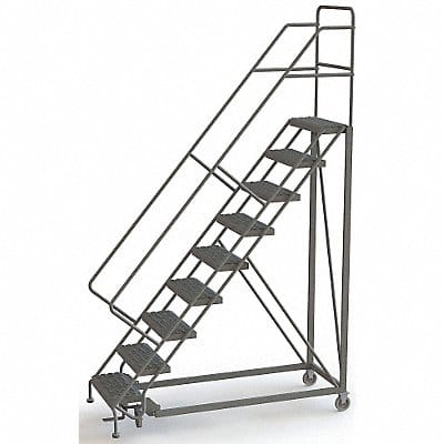 Rolling Ladder 9 Steps Serrated Tread