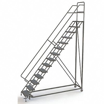 Rolling Ladder 14 Steps Perforated Tread