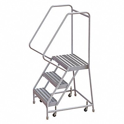 Rolling Ladder 3 Steps Ribbed Tread