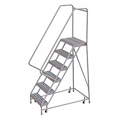 Rolling Ladder 6 Steps Ribbed Tread