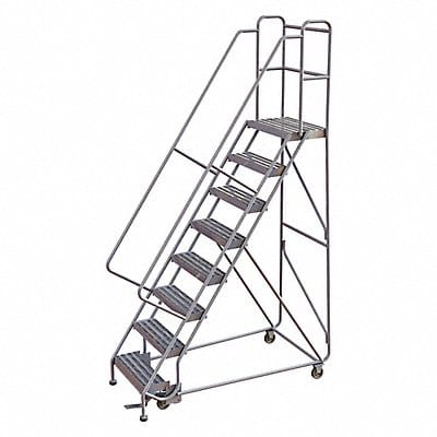 Rolling Ladder 8 Steps Serrated Tread