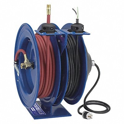 Dual Hose Reel Spring 3/8 in MNPT 50 ft