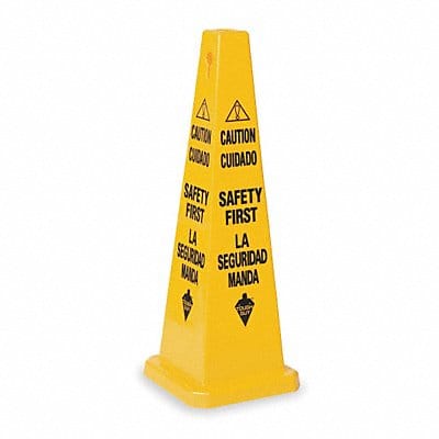 Safety Cone Yellow Polypropylene 36 in H