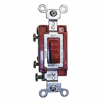 Wall Switch Red 20 A Back Side 4-Way