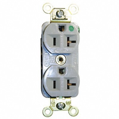 Receptacle Gray 20 A 2P3W Back Side 1PK