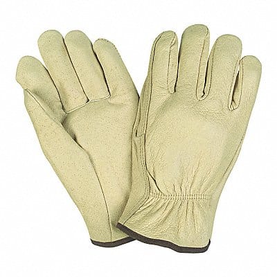 Leather Gloves Beige L PK12