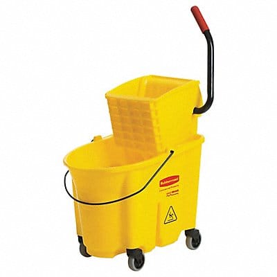 Mop Bucket and Wringer Yellow 8 3/4 gal