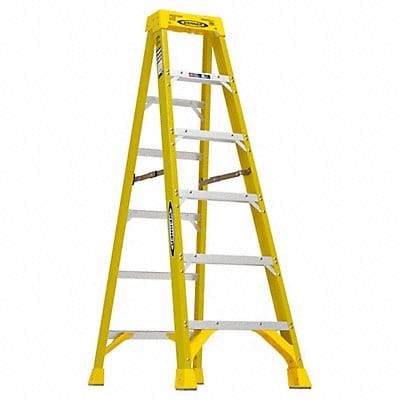 Stepladder Fiberglass 6 ft H 375 lb Cap