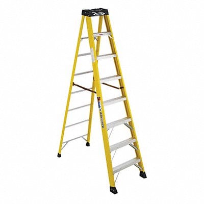 Stepladder Fiberglass 8 ft H 300 lb Cap