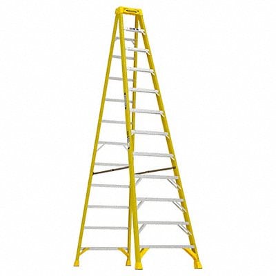 Stepladder Fiberglass 12 ft H 375 lb Cap