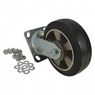 Mold-On Rubber Swivel Caster 6 In