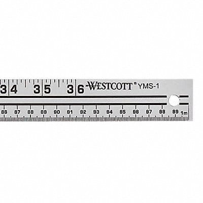 Yardstick Aluminum Lined 8ths 39in Metal