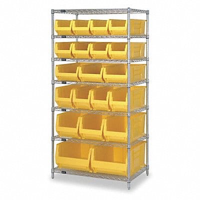 D5604 Bin Shlvng 24inx74inx36in Yellow