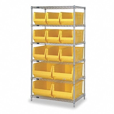 D5606 Bin Shlvng 30inx74inx36in Yellow