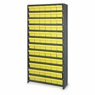 D5587 Enclosed Bin Shlvng 12x75x36in Yellow