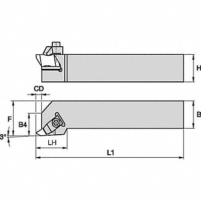 Thread Turning Toolholder NSR163D