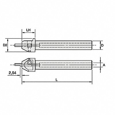 Boring and Grooving Bar Adapter 1/2