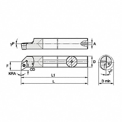 Indexable Boring Bar 0.6400 Carbide