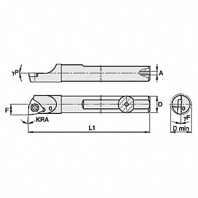 Indexable Boring Bar 0.3470 HSS