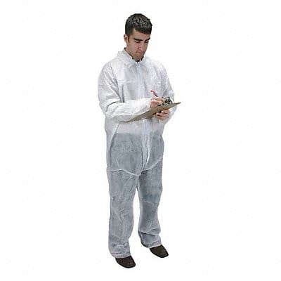 D2175 Coveralls M Wht Polypropylene PK25