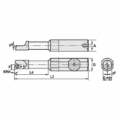 Indexable Boring Bar 0.3580 Carbide