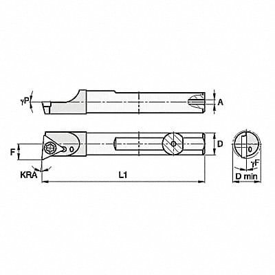 Indexable Boring Bar 0.2960 Carbide