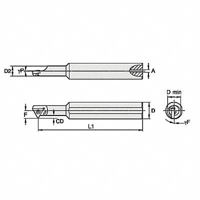 Indexable Boring Bar 0.3220 HSS