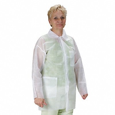 D2182 Lab Coat White Button 2XL PK25