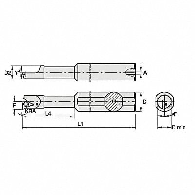 Indexable Boring Bar 0.2750 HSS