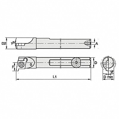 Indexable Boring Bar 5/16 Carbide