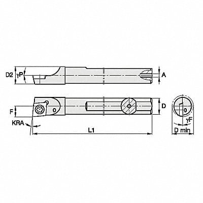 Indexable Boring Bar 0.2850 HSS