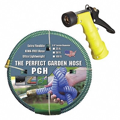 Water Hose w/Nozzle 5/8 x50 ft