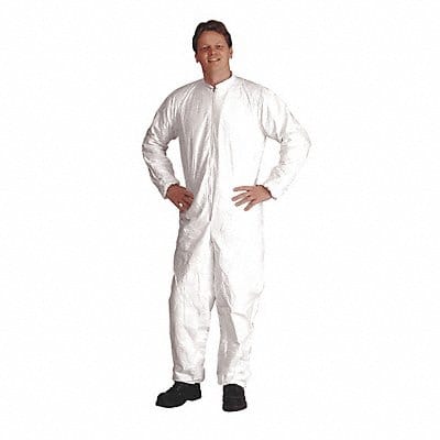 Collared Coveralls White M Elastic PK25