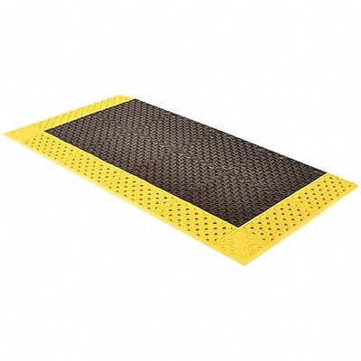 Drainage Mat Black wYlwBrdr 3ft. 6 x8ft.