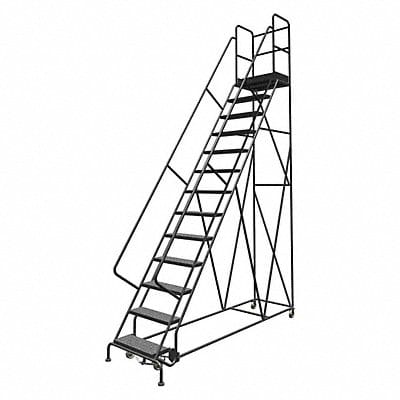 Rolling Ladder 13 Step Steel Perforated