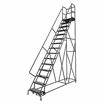 Rolling Ladder 15 Step Steel Perforated