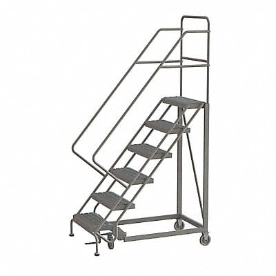 Rolling Ladder 6 Step Steel Serrated