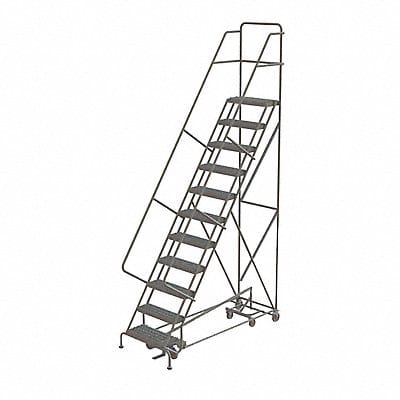 Rolling Ladder 11 Step Steel Serrated