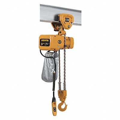 Elec. Chain Hoist w/Trolley 6000lb 10 ft