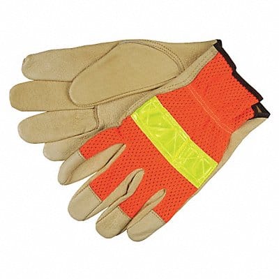 Leather Gloves Beige L PR