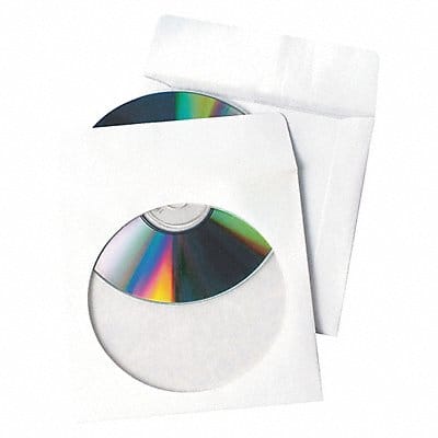 No-Tear CD/DVD Sleeve White Paper PK100